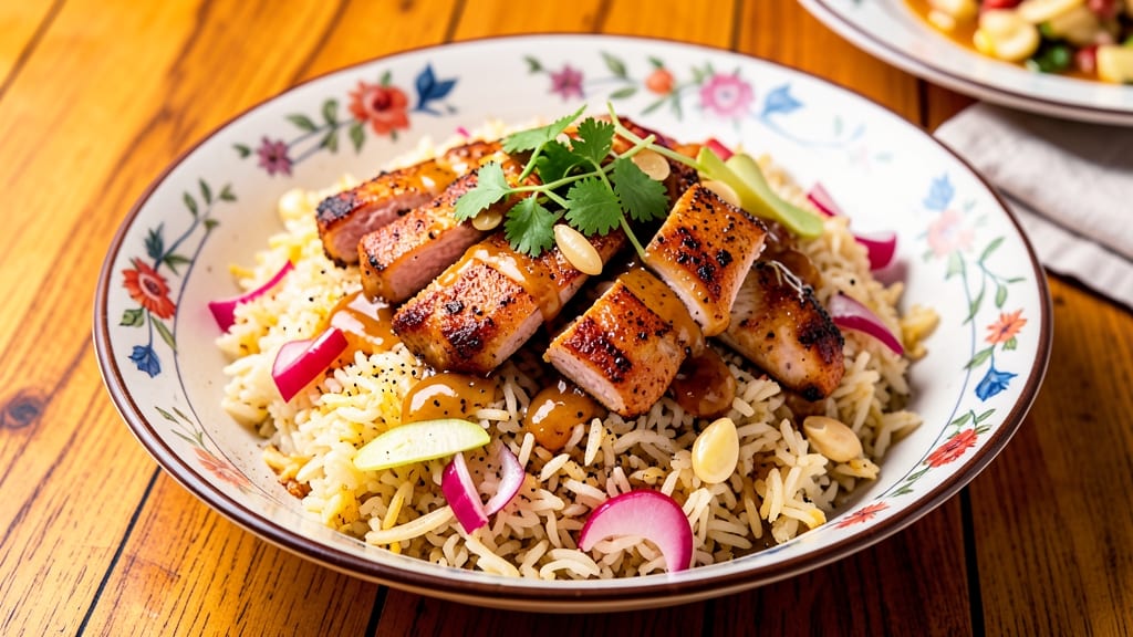 Kerala Chicken Fried Rice Recipe: Spiced Tomato Gravy Over Fragrant Jasmine Rice