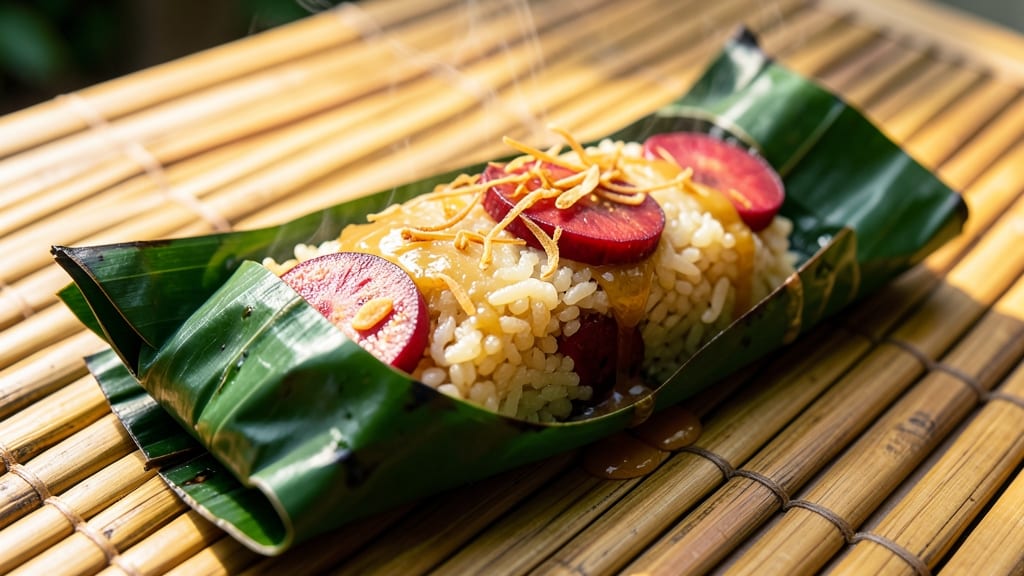 Chinese Sticky Rice Wrapped Leaves Recipe: Fragrant Jasmine Crunch in Every Bite