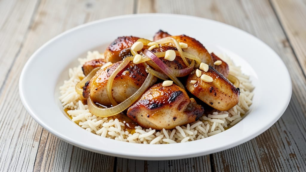 Chicken, Onion, and Rice Recipe: One-Pan Sautéed Savory with Golden Crisp
