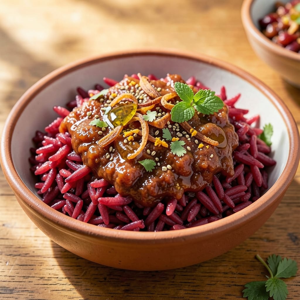 Arabic Red Rice Recipe: Deeply Spiced One-Pot with Toasted Barberry Heat