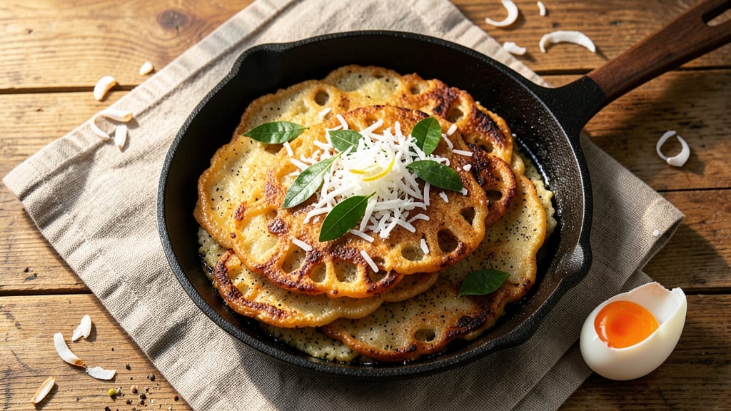 Brown Rice Appam Recipe: Crispy Edges and Silky Eggy Layers