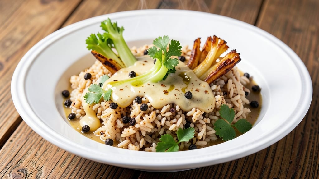 Cajun Ninja Rice Recipe: Spicy Celery Crowns Over Smoky Jasmine Grains