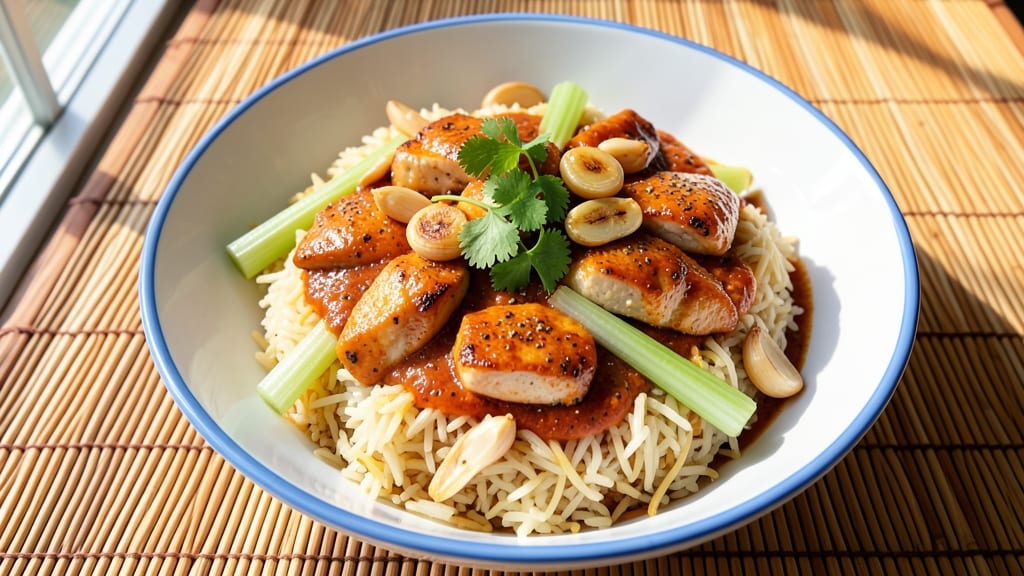Chinese Curry Rice Recipe: One-Pan Spiced Tomato and Celery Crunch