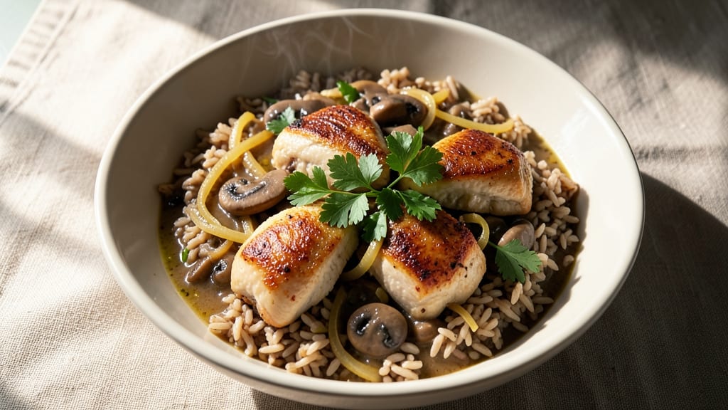 Chicken Rice and Mushroom Soup Slow Cooker Recipe: Hands-Off Umami Depth in One Pot