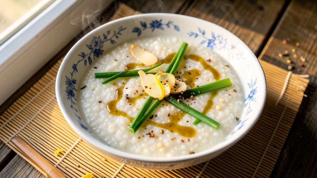 Chinese Rice Soup Congee Recipe: Silky Porridge With Savory Ginger-Spiced Depth