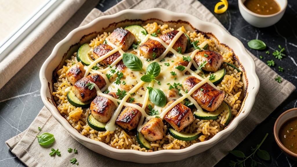 Chicken Zucchini Rice Casserole Recipe: Zesty Herb Crust Over Creamy One-Pot
