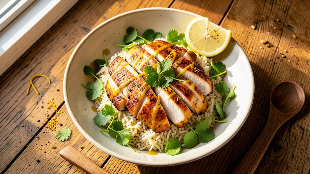 Chicken Rice Salad Bowl Recipe: Juicy Protein and Herby Rice Fusion in One Pan