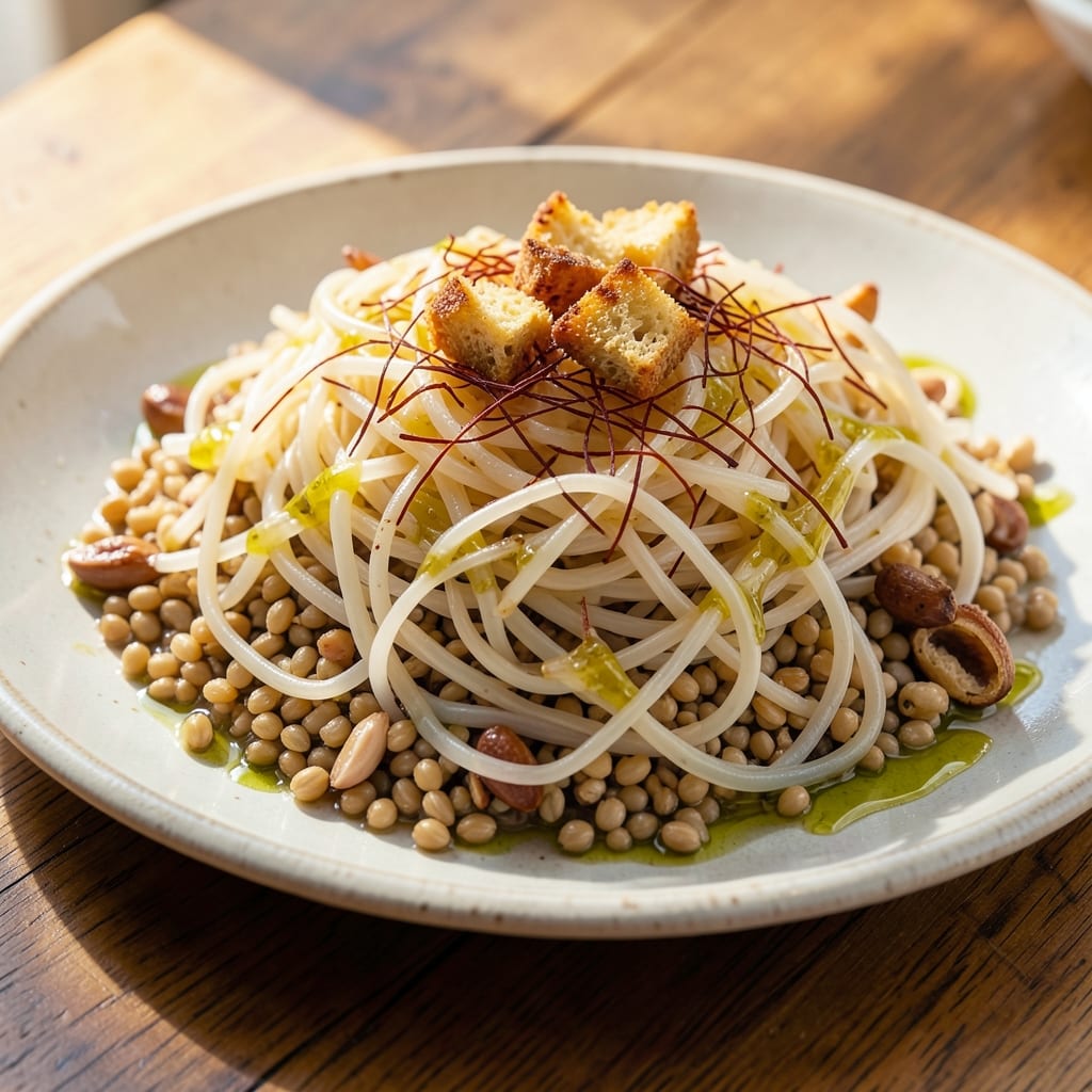 Arabic Rice Vermicelli Recipe: Fragrant Saffron and Toasted Barley Crunch Fusion