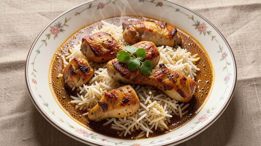 Chicken Curry Basmati Rice Recipe: Fragrant Rice Absorbs Rich Spiced Sauce