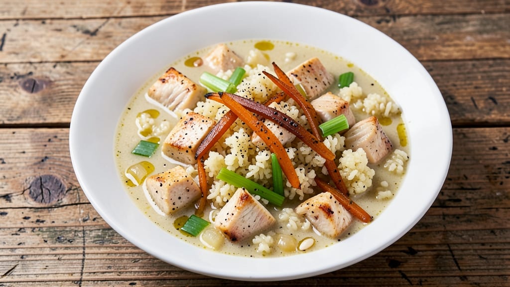 Chicken and Cauliflower Rice Soup Recipe: Lightened-Up Comfort With Bold Flavor