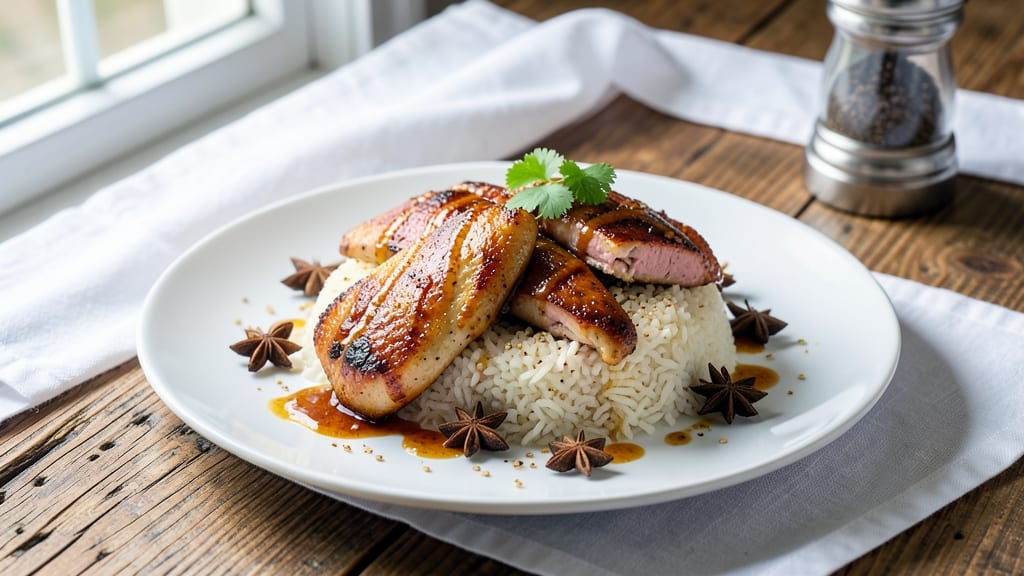 Chicken Rice Food Fusion Recipe: Wok-Tossed Crunch With Five-Spice Jasmine Rice